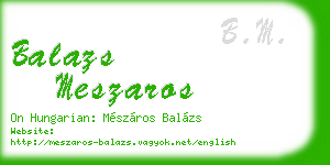 balazs meszaros business card