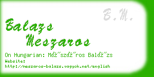 balazs meszaros business card